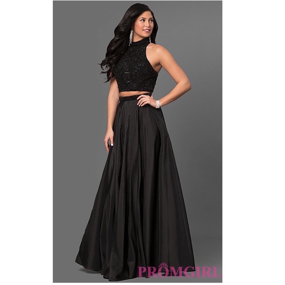 sherri hill black 2 piece